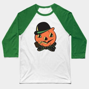 Retro Jack O Lantern Baseball T-Shirt